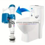 Water Tank Connected Dual Flush Button Fill Toilet Cistern Inlet Drain Valve Replacement Kits for Toilet Tanks Syphon