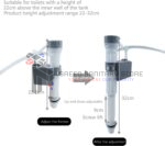 Bathroom Adjustable Toilet Handle Fill Inlet Valve Water Drain Flush Valve Float Button Kits for Most Toilets,Bathroom Accessories,Toilet Replacement - Image 2