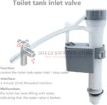 Bathroom Adjustable Toilet Handle Fill Inlet Valve Water Drain Flush Valve Float Button Kits for Most Toilets,Bathroom Accessories,Toilet Replacement - Image 7