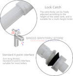Bathroom Adjustable Toilet Handle Fill Inlet Valve Water Drain Flush Valve Float Button Kits for Most Toilets,Bathroom Accessories,Toilet Replacement - Image 5