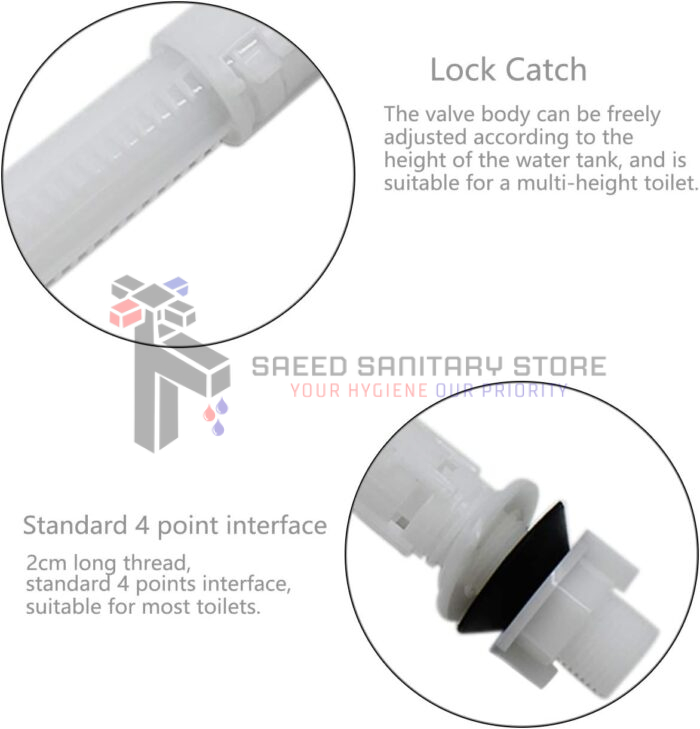 Bathroom Adjustable Toilet Handle Fill Inlet Valve Water Drain Flush Valve Float Button Kits for Most Toilets,Bathroom Accessories,Toilet Replacement - Image 5