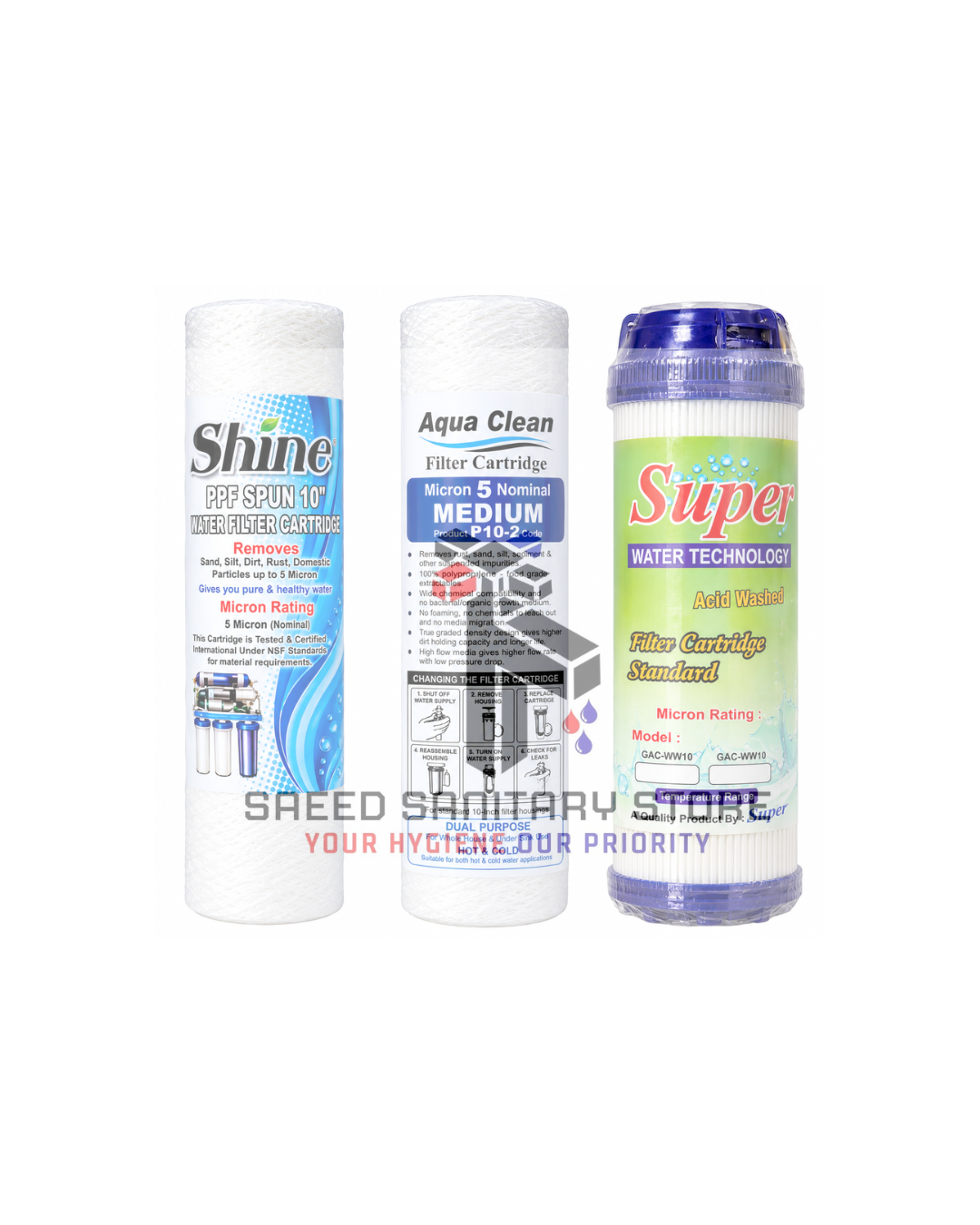 ALL 3 Filter Cartridges Set 3pcs - Image 1